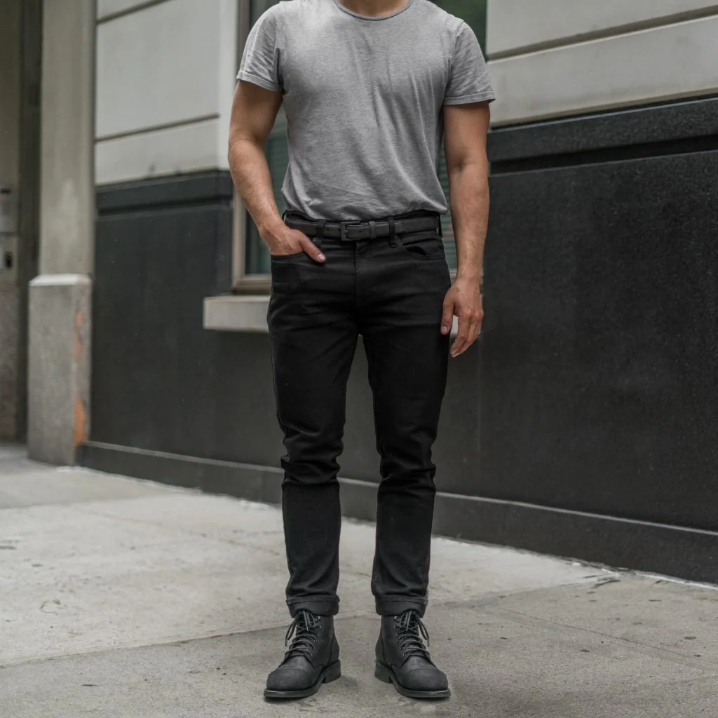 Men's Classic Leather Belt | Black Matte - Image 5