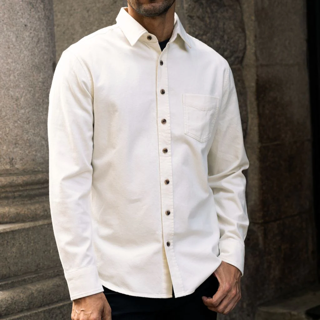 Solid Shirt | Off-White - Image 6